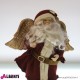 Babbo Natale con ali in stoffa H 42cm