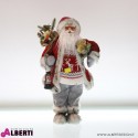 Babbo Natale in plastica e tessuto H 46cm