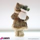 Babbo Natale in piedi beige 40cm