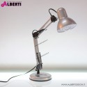 Lampada da tavolo grigia snodata H 53cm