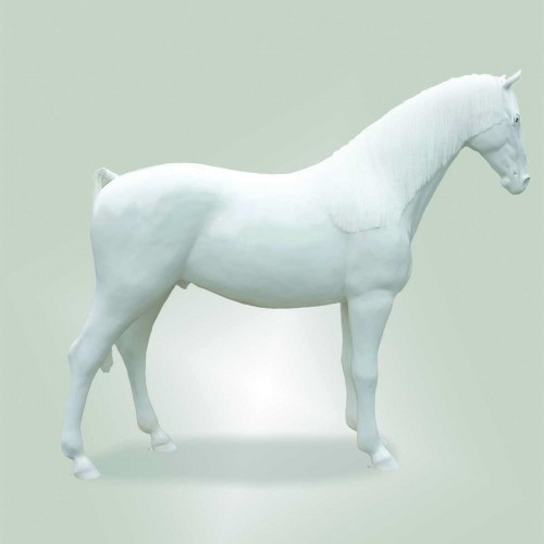 963 128GBIANCO_a Cavallo c/criniera L256H210 bianc