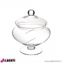 Vaso in vetro con coperchio H25,5 Ø 22 cm