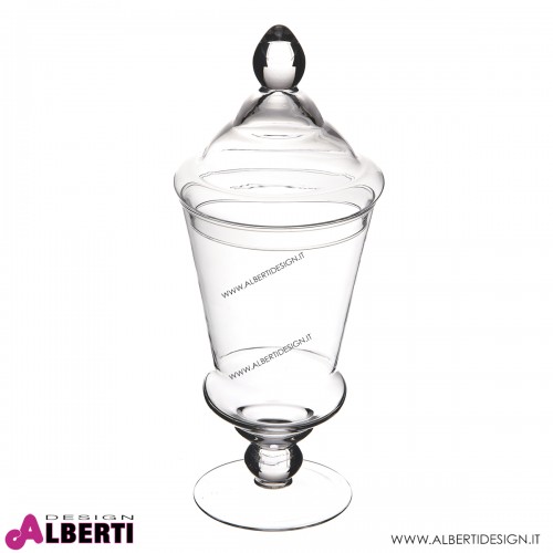 Vaso in vetro con coperchio H31 D12 cm