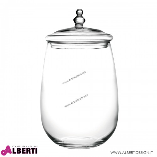 Vaso in vetro con coperchio H45 D25