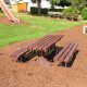 Tradizionale tavolo da parco in PVC riciclato 150/200 cm 4 colori