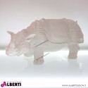 Rinoceronte bianco opaco in ceramica 80x35xH36