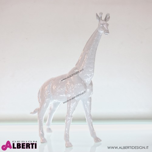 Giraffa bianca lucida in ceramica 45x20xH67