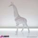 Giraffa bianca lucida in ceramica 45x20xH67