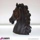 Testa di cavallo nero opaco in ceramica 47x20xH50