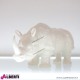 Rinoceronte bianco lucido in ceramica 50x18xH25
