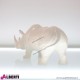 Rinoceronte bianco lucido in ceramica 50x18xH25