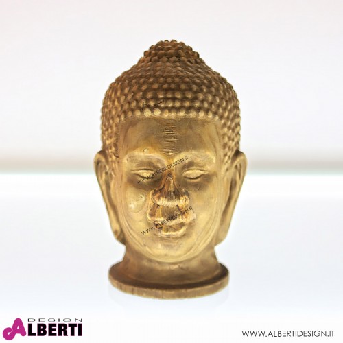 Testa di Buddha in legno D17 H26