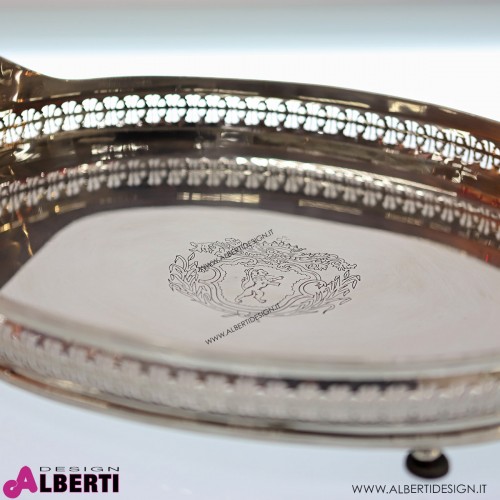 Vassoio ovale 44x30x11 cm        9750-SIL