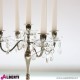 Candelabro in nickel a 5 bracci 29x29H34