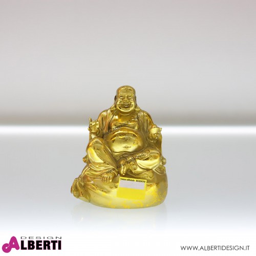 Buddha oro in poliresina seduto 9x7xH11cm