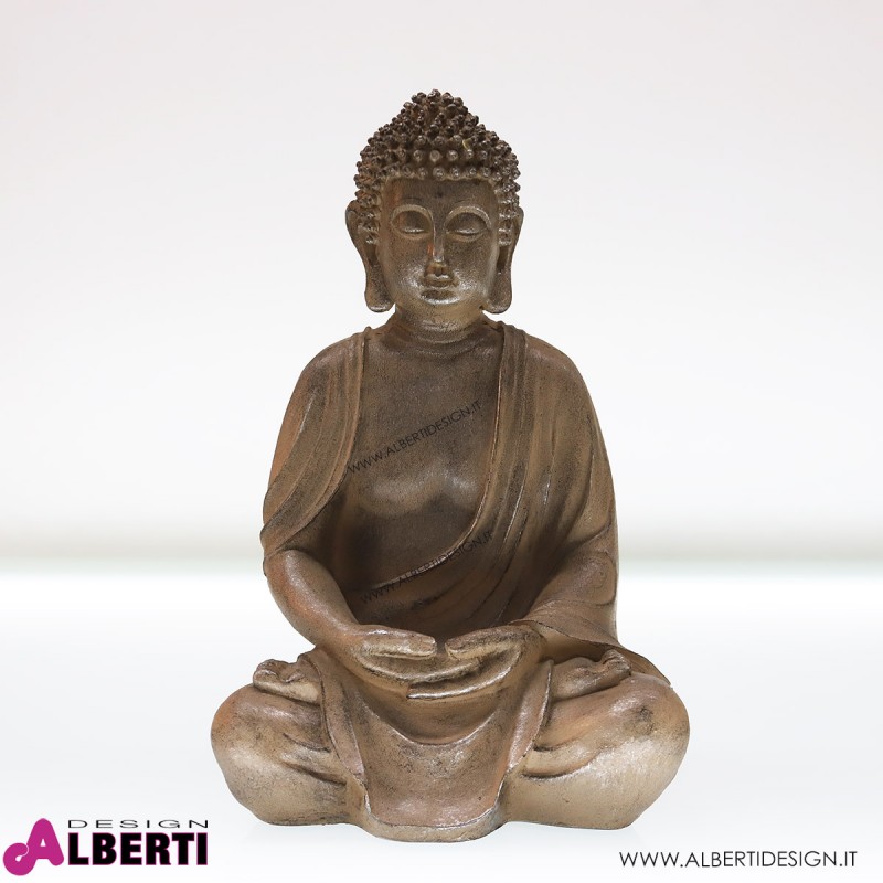 Buddha in resina anticata 25x18xh40cm