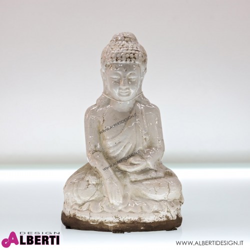 Buddha seduto bianco 29x18x46