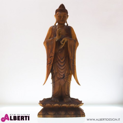 Buddha legno bicolor 42x20xH100cm