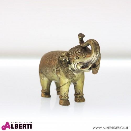 Statua elefante in metallo 21x13x18 cm