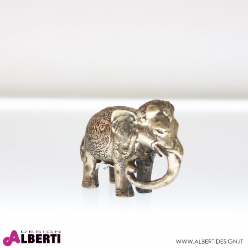 Statuetta elefante in metallo 10x5x8 cm