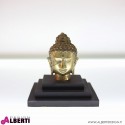 Testa Budha in rame su base nera 20x20x20