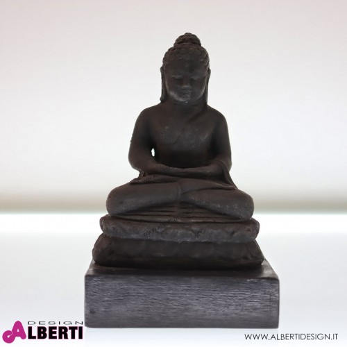 Budha seduto piccolo pietra nero