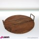 Vassoio in legno Ø45xH11 cm